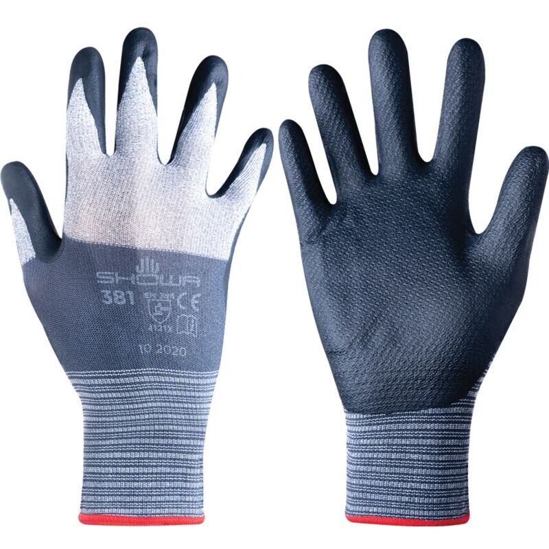 Showa - 381 Glove Nitrile Palmcoated (l)