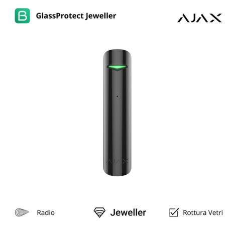 38108 - Jeweller - GlassProtect - Detector de rotura de cristal inalámbrico - color black - Ajax seguridad inalámbrica