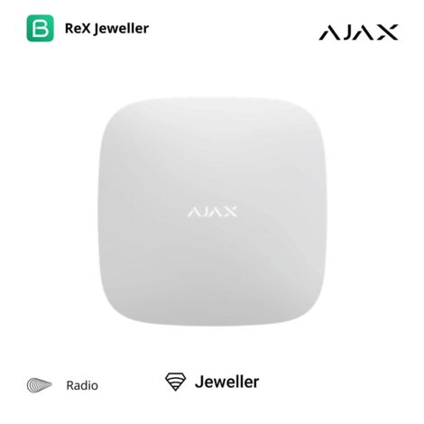 38205 - Jeweller - ReX - Repetidor de señal de radio para sistemas de seguridad - color white - Ajax seguridad inalámbrica