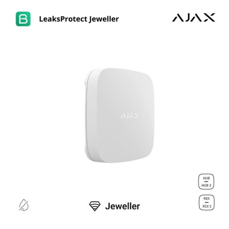 38255 - Comfort & Automation - LeaksProtect - Detector di allagamento inalámbrico - color white - Ajax confort y automatización