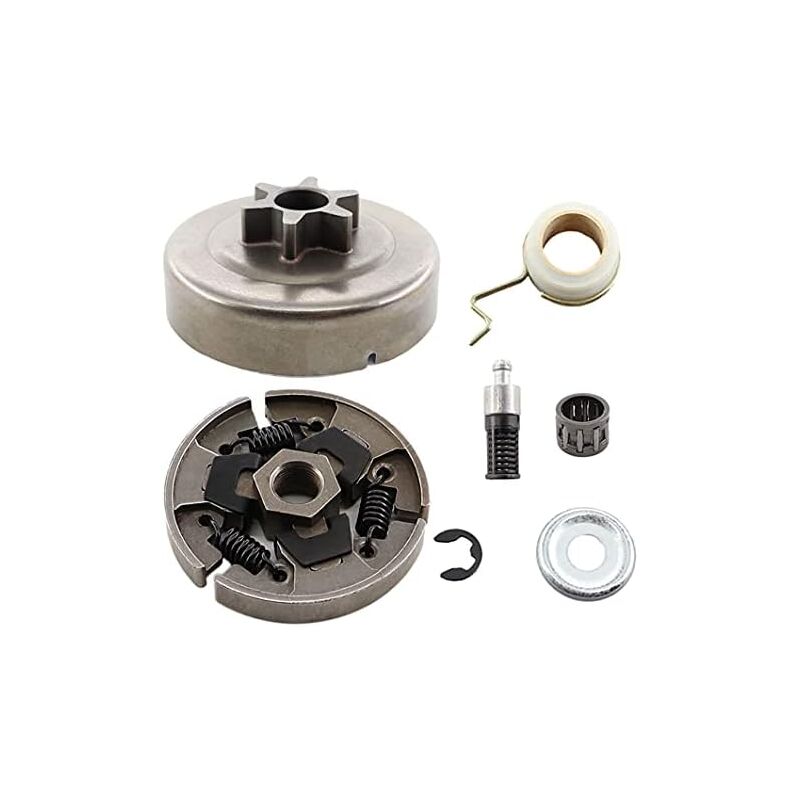 Sunxury - 3\/8&34 6 Dents Tambour dembrayage avec Ensemble dembrayage Kit pour Stihl MS171 MS181 MS211 MS171C MS181C MS211C Tronçonneuse remplace