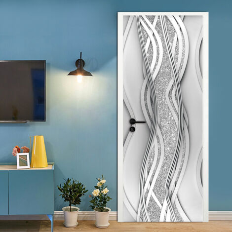 (38,5 x 200 cm x 2 Stück) 3D-Effekt-Türaufkleber 1