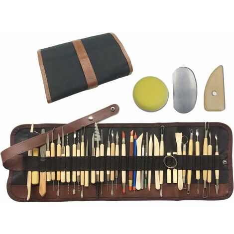 21 Pcs Clay Tools Kit, Polymer Clay Tools,Pottery Tools Ceramics Clay Sculpting Tools Kits, Air Dry Clay Tool Set for Adults