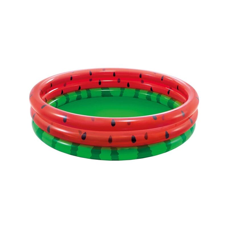 Trade Shop Traesio - Piscina Hinchable Sandia 3 Anillos Redondos 168X38 Cm Para Niños +2 Años 58448