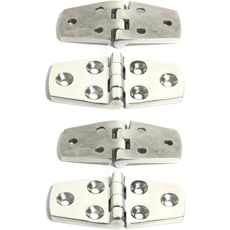 （38x76mm） ，4 Pcs Durable Marine 316 Stainless Steel Door Hinges for Boat Yacht RV Caravan