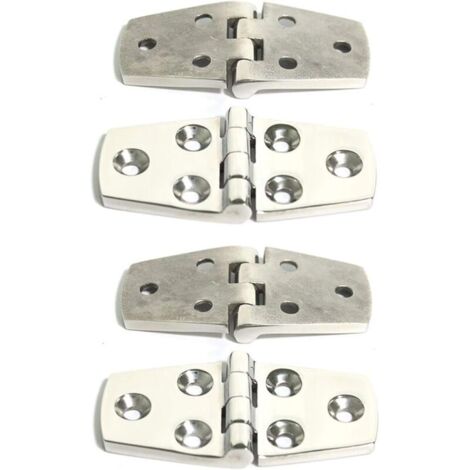 （38x76mm） ，Lot de 4 charnières de Porte en Acier Inoxydable 316 Marin Durable pour Bateau, Yacht, Camping-Car, Caravane
