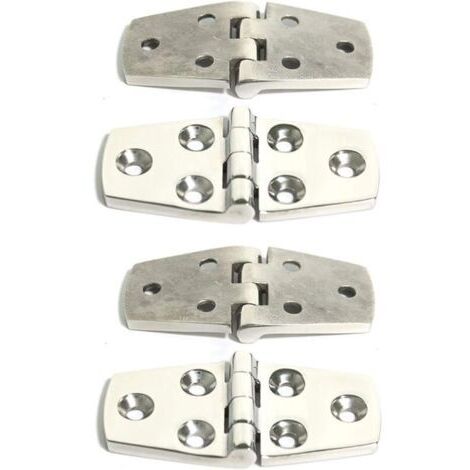 （38x76mm） ，Lot de 4 charnières de Porte en Acier Inoxydable 316 Marin Durable pour Bateau, Yacht, Camping-Car, Caravane
