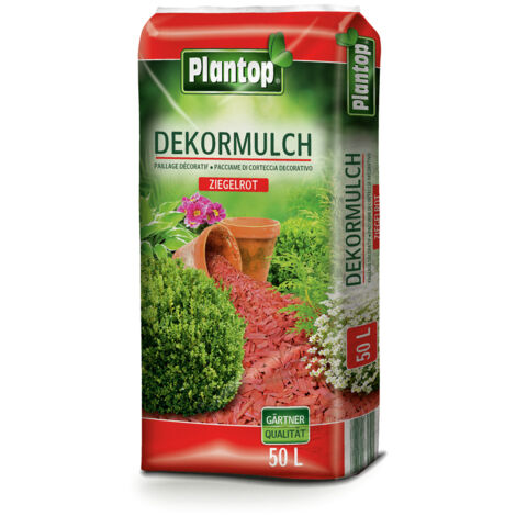 39 Sack DekorMulch 50 Liter ziegelrot Garten Deko-Mulch je 50 Liter Rindenmulch