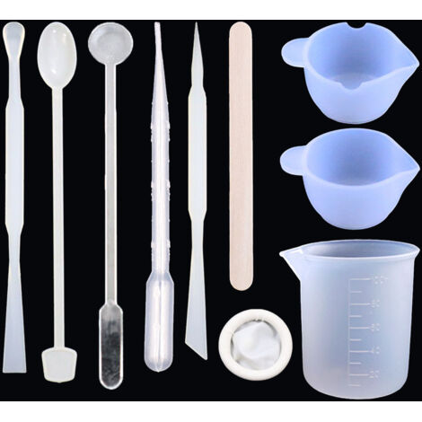 39-teiliges Silikon-Epoxid-Mess- und Mischset – 100-ml-Becher + Fingerlinge für Erwachsene und Anfänger – Werkzeuge für Harz und Schmuck