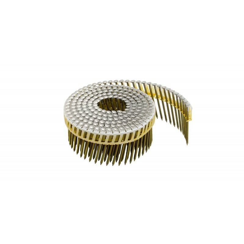 3900 clous rouleaux plats 15/16° 2.5 x 65 crantés Inox A2 Bombée liaison pvc (import)