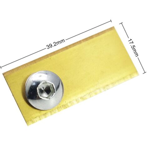 (39,2 x 17,5 mm, doré), 30 lames de rechange de qualité – Lames de tonte pour machines de jardin adaptées aux modèles de tondeuse à gazon compati
