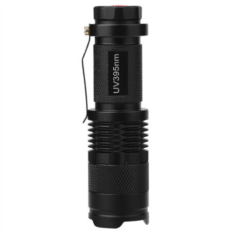 395-nm-UV-LED-Taschenlampe für Detektion und Inspektion, Schwarz