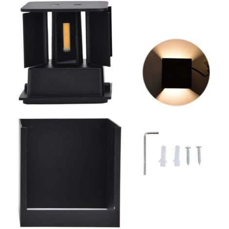 3.9in Wall Lamp Adjustable Light Angle Energy Saving Environmental Friendly Up Down Wall Light 90‑265V7W