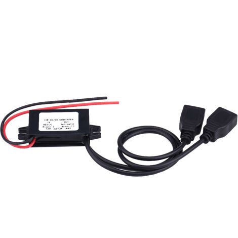 3A DC 12V à DC 5V Double USB Chargeur Adaptateur Convertisseur Module pour Voiture Moto Téléphone Charge