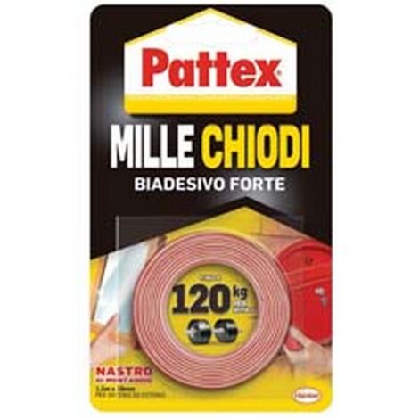 3BL PATTEX NASTRO BIADESIVO MILLECHIODI TAPE - mm.19h. in rotoli da mt.1,5