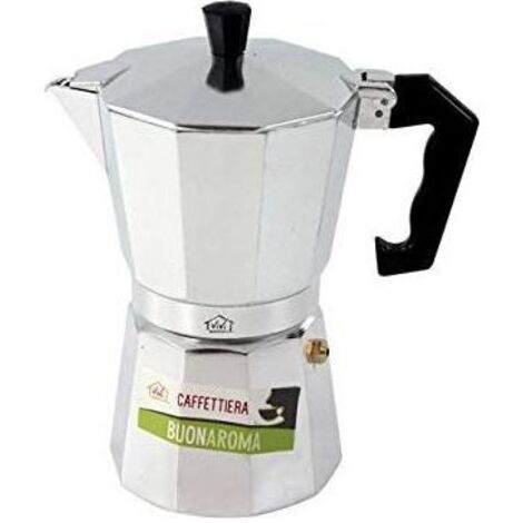 3C Casa A112RA-6 Caffettiera in Alluminio 6 Tazze Buon Aroma