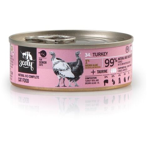 3Coty TACCHINO per gatti anziani 80 g