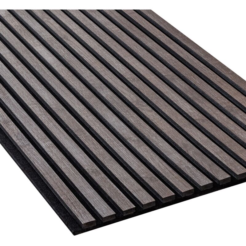 NMC - 3D Acoustic Panel 3054676 selitstyle Wall panel 240 x 56.5 cm Slat Wall Cladding Natural Wood Look Scandinavian design dark oak