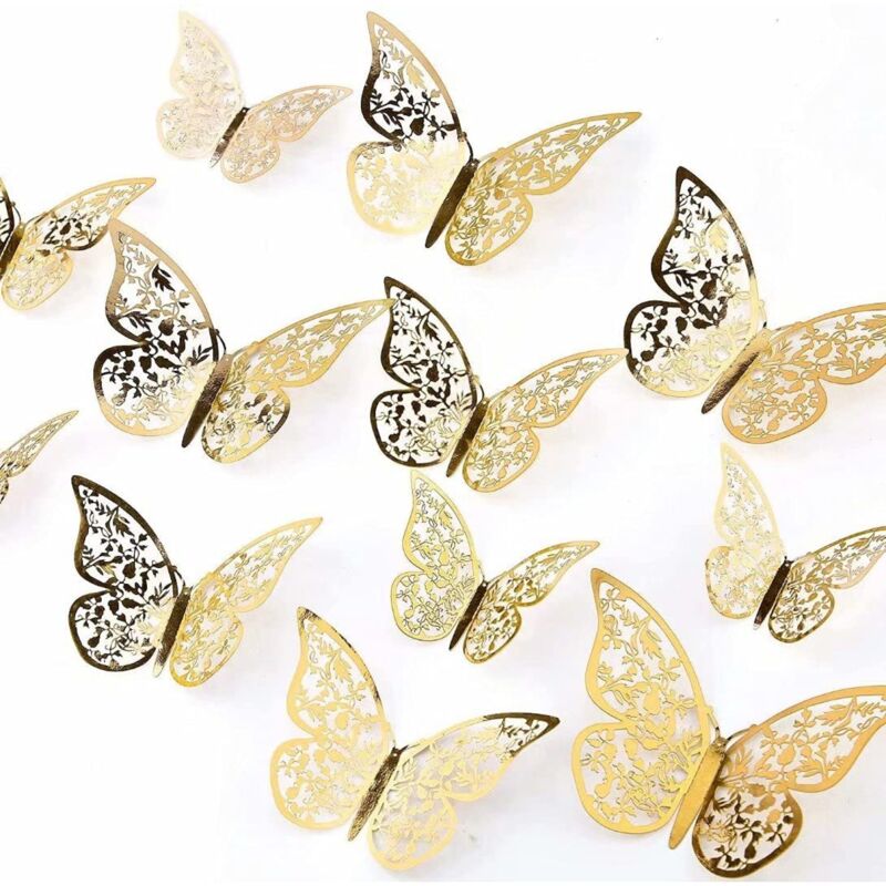 Image of 3D butterfly decorations, removable stickers in&hellip;