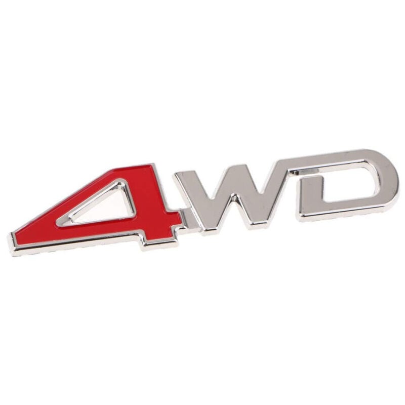 Image of Trade Shop Traesio - Trade Shop - 3D dekoration chrom metall auto figur emblem 4WD aufkleber -