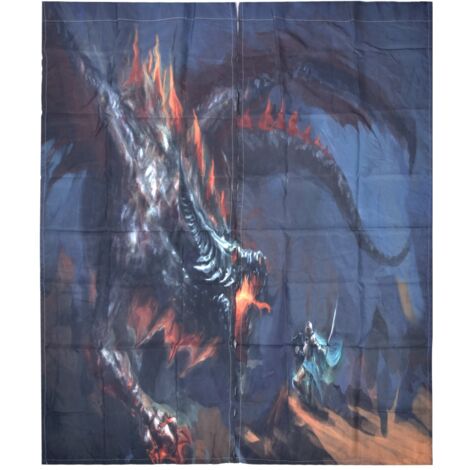 3D-Digitaldruck-Gardine mit Monster-Muster aus Polyester für Balkon- oder Terrassenfenster, 170 x 200 cm