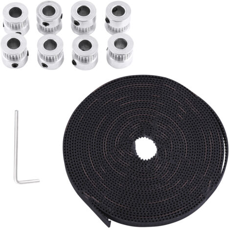 3D-Drucker-Kit: 8 Teile, 2GT Zahnriemenscheibe, 8 mm Bohrung, 5 Meter breiter Riemen (6 mm), 16 Schrauben.