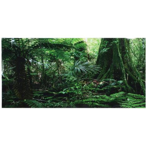 3D Effekt Regenwald Poster Selbstklebende Reptilien Terrarium Aquarium Hintergrund Aquarium Wandaufkleber Aquarium Hintergrund Unterwasser Poster PVC Dekor Tapete (61 × 30 cm)