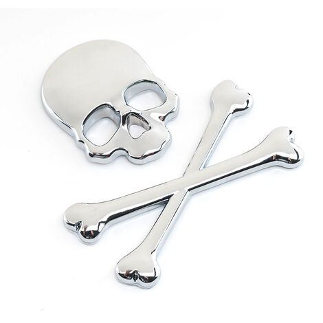3D en métal tête de Mort Squelette Mort de Voiture de Moto Emblème Badge Autocollant de Voiture Styling Stickers Accessoires