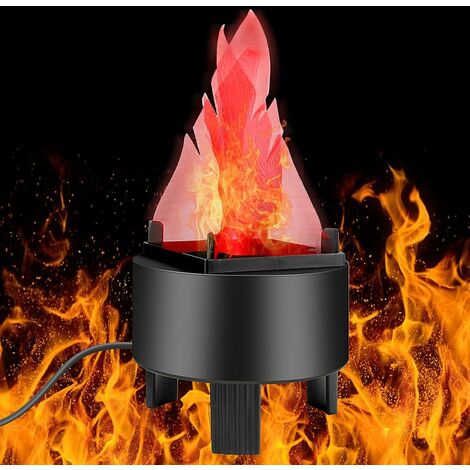 3D Falso Fuoco Luce, Artificiale LED Fiamma di Seta Effetto Palcoscenico Lampada da Campo Realistica LED Elettronica Flamm Effetto Fiamma Lampada con Base per Halloween Festival di Natale,Ladaceae