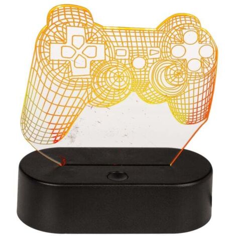 3D-Gamepad-LED-Touch-Lampe für Gamer, farbwechselndes Nachtlicht