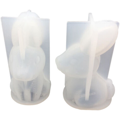 3D-Hasen-Silikonform für Aromadiffusoren oder Epoxidharz, DIY-Bastelprojekt, ideal für Ostern, 1 Stück
