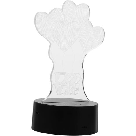 3D Illusion C ur LED Tactile Changement de Couleurs