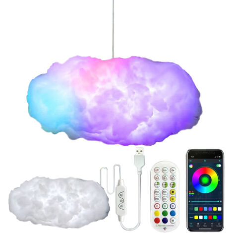 3D-LED-Deckenleuchte mit Bluetooth, App-Steuerung, Mehrfarben, Farbwechsel, Musiksynchronisation, Dimmbar, 30 x 45 cm, Weiß, inklusive Batterien