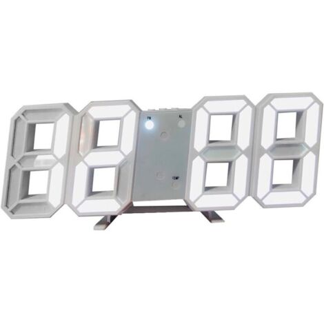 3D-LED-Digitalwanduhr, LED-Wecker, dimmbare Tischuhr mit Beleuchtung, dekorative Uhr für Küche, Büro, Wohnzimmer, Schlafzimmer