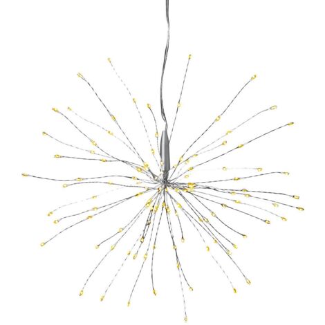 3D-LED-Hängestern "Firework", silber