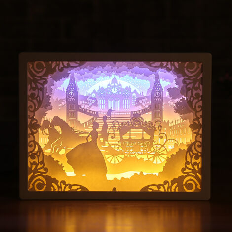3D-LED-Lampe aus Papier – Sanftes Licht für die nächtliche Dekoration – Künstlerisch geformter Lampenschirm aus Papier