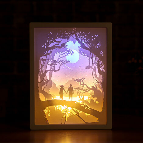 3D-LED-Laterne aus Papier – Dekorative Tischleuchte