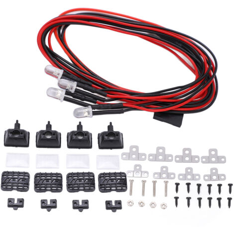 3D-LED-Projektor für 1/10 RC-Crawler – Dachleuchte mit quadratischem Schirm