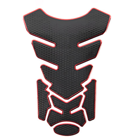 3D-Motorrad-Tankaufkleber, Dekoration, geeignet für Ölaufkleber, gut sichtbarer Motorradaufkleber (roter und schwarzer Rand).