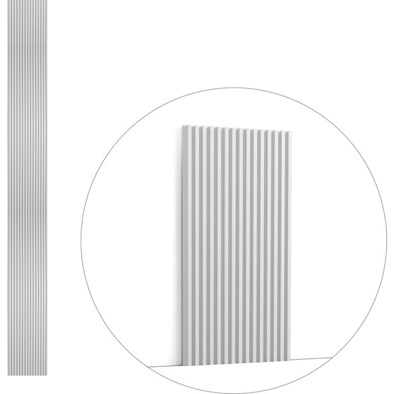 WX205 track - Panneau réversible Revêtement Mural Décoratif 3D 200x25x1,3cm (l x l x h) Orac Decor 200 cm , a l unité