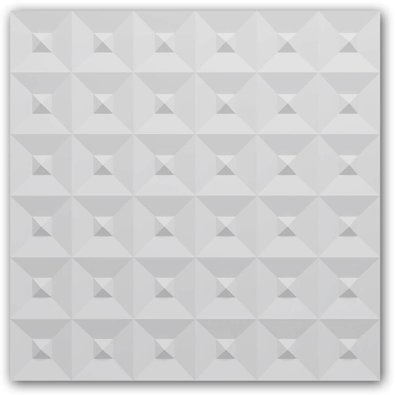 3d panneau mural Profhome 159817 Lambris mural Panneau acoustique style Art déco blanc 0,25 m2