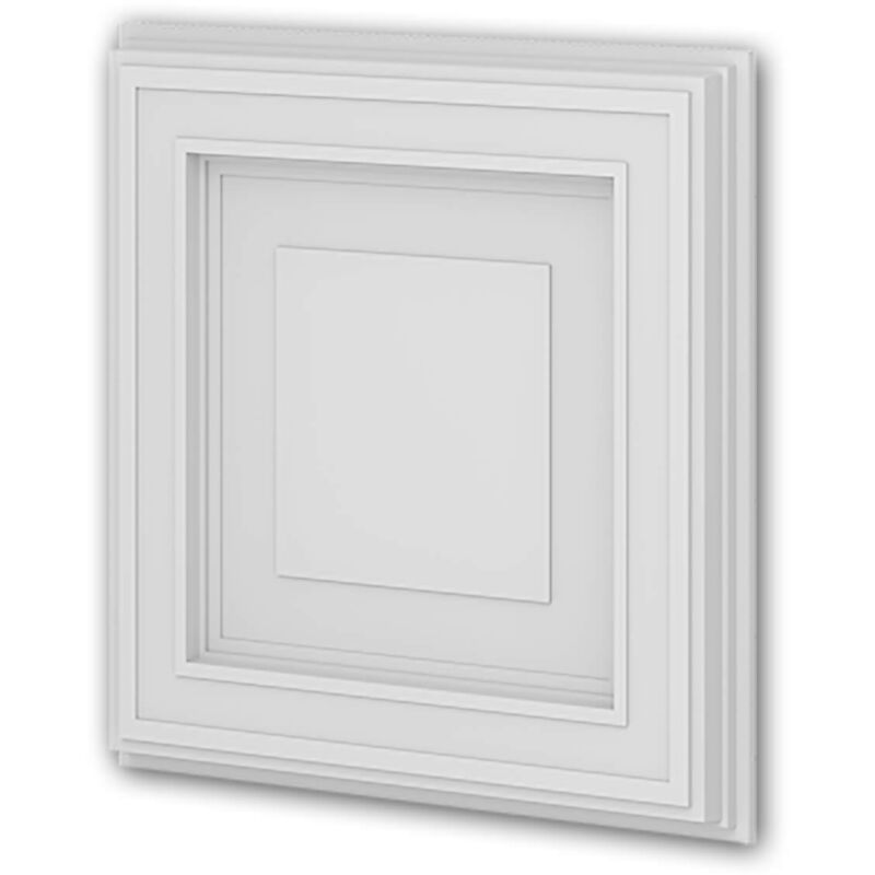 3d panneau mural Profhome 159820 Lambris mural Dalle de plafond Panneau de porte Panneau acoustique style Néo-Classicisme blanc 0,25 m2