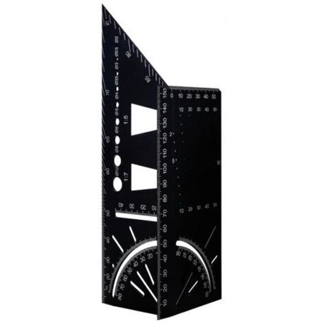 3D-Schreinerwinkel, Winkelmesser aus Aluminiumlegierung für 45 und 90 Grad Gehrung, Holzbearbeitungs-Messlineal für Balken und Rohre