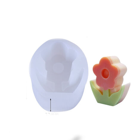 3D-Silikonform für Blumen, ideal für DIY-Bastelarbeiten – 58 x 69 x 32 mm – umweltfreundlich und wiederverwendbar
