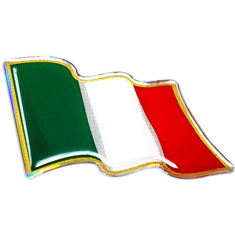 3D Sticker Bandiera al Vento Italia