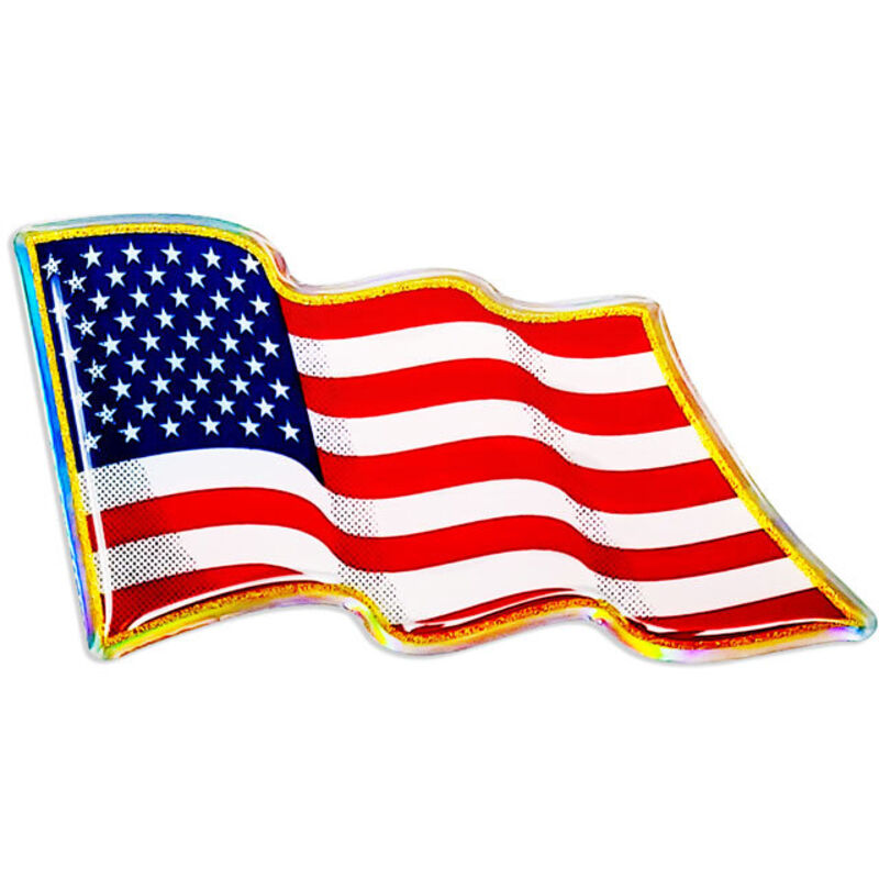 3D Sticker Bandiera al Vento USA