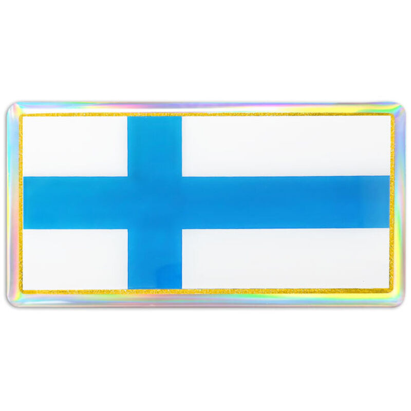 3D Sticker Bandiera Finlandia