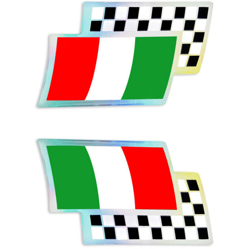 3D Sticker Bandiera Italiana Scacchi