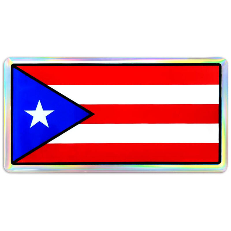 3D Sticker Bandiera Puerto Rico