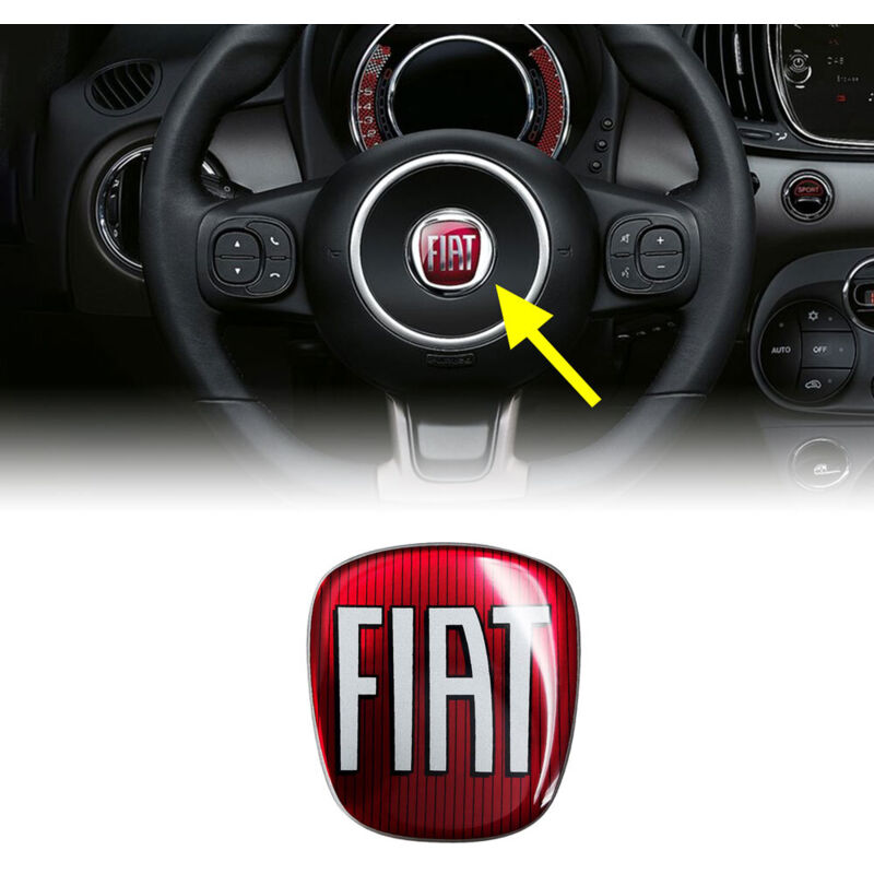3D Sticker Fiat Interno Logo - Colore: COLOR